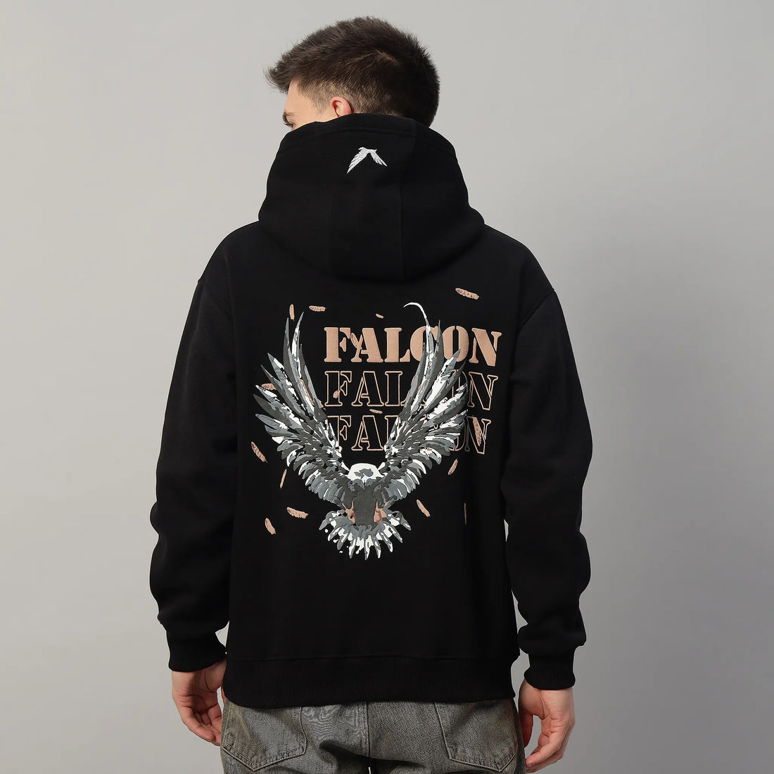 Black Falcon Oversized Hoodie