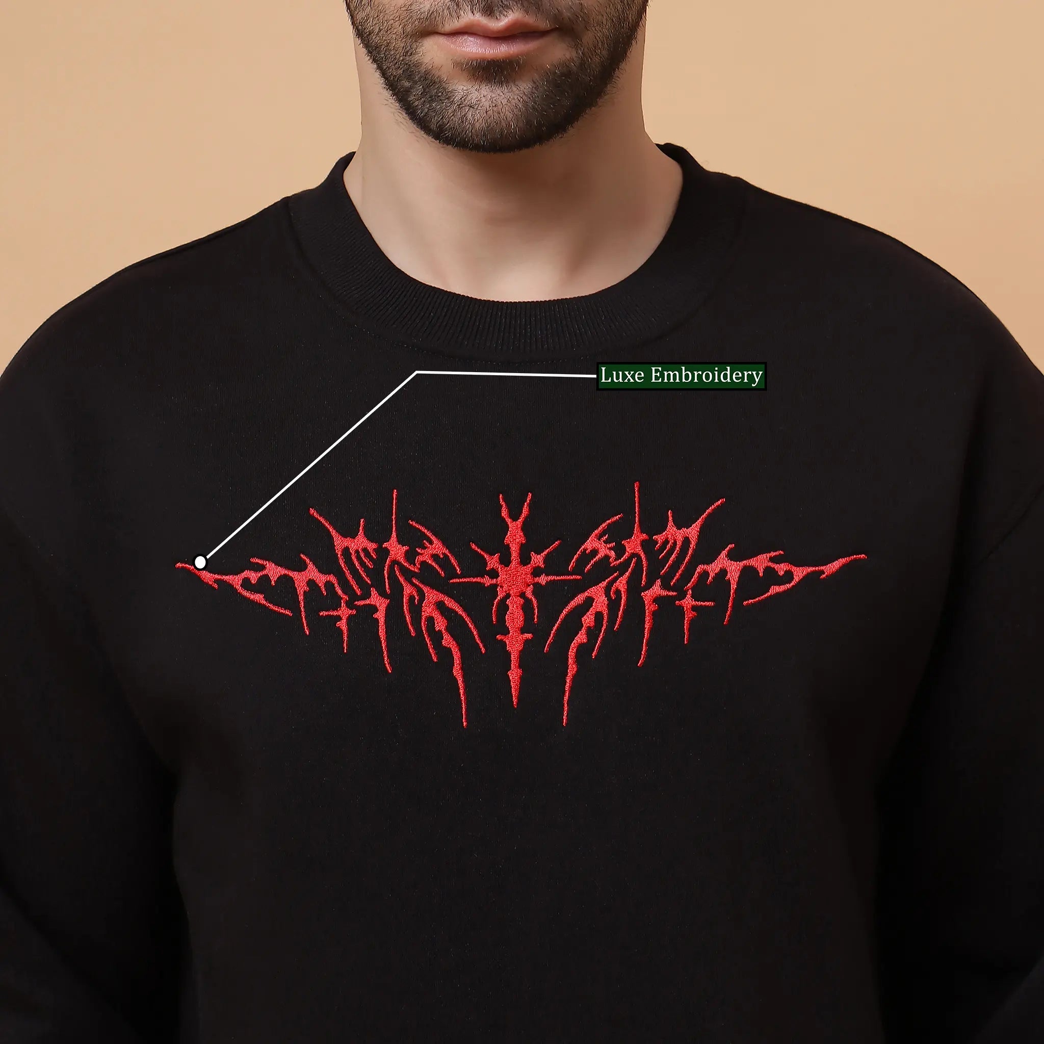 Black Blaze Sweatshirt Dominate with Fiery Energy