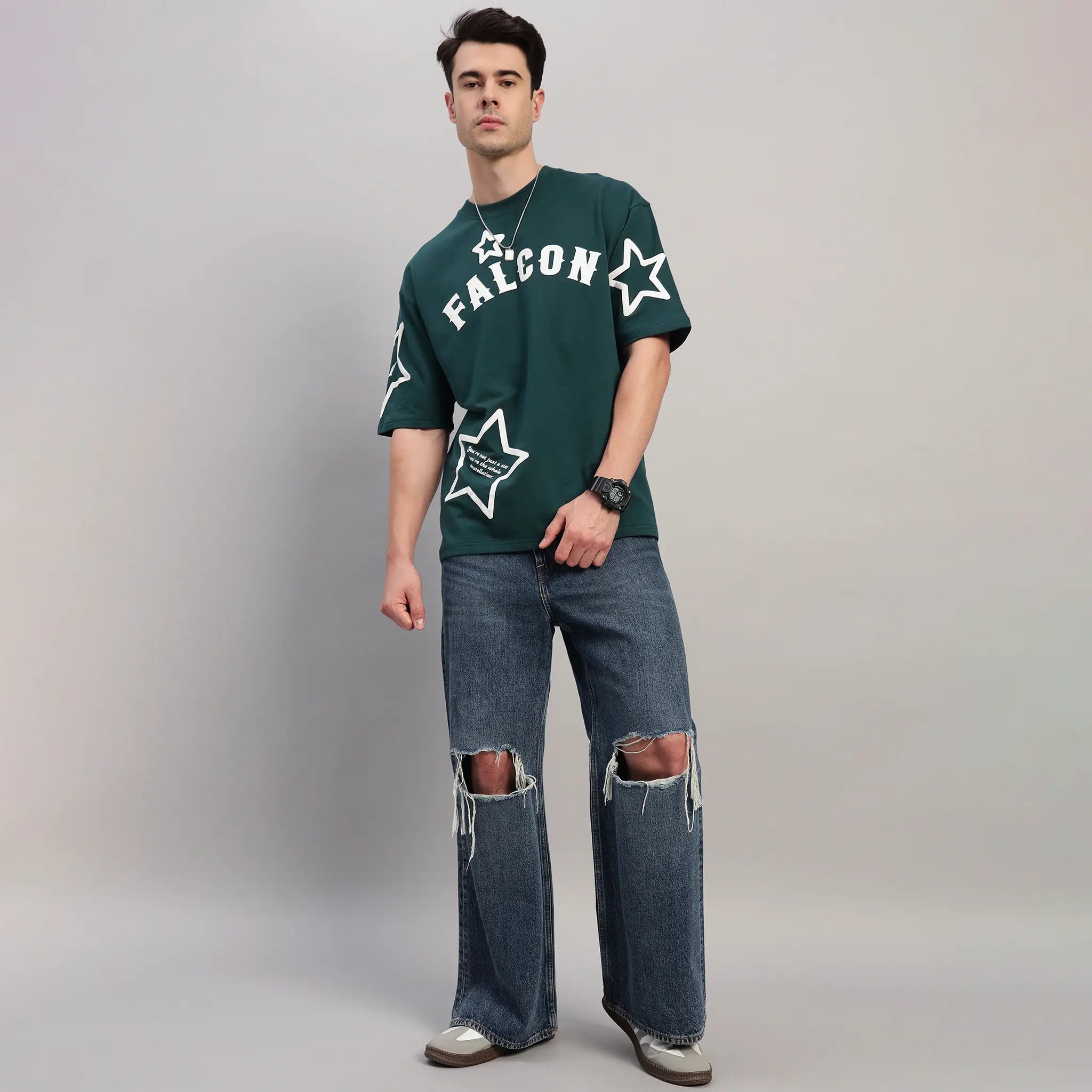 DARK GREEN STELLAR CONSTELLATION T-SHIRT