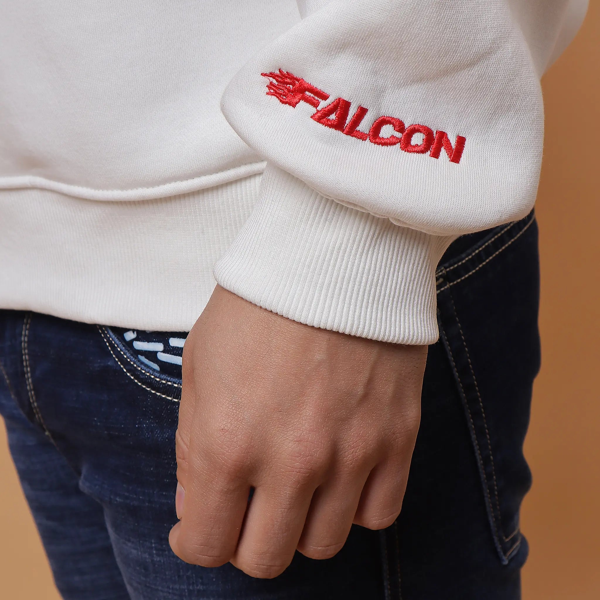 White Inferno Sweatshirt Ignite Power and Freedom