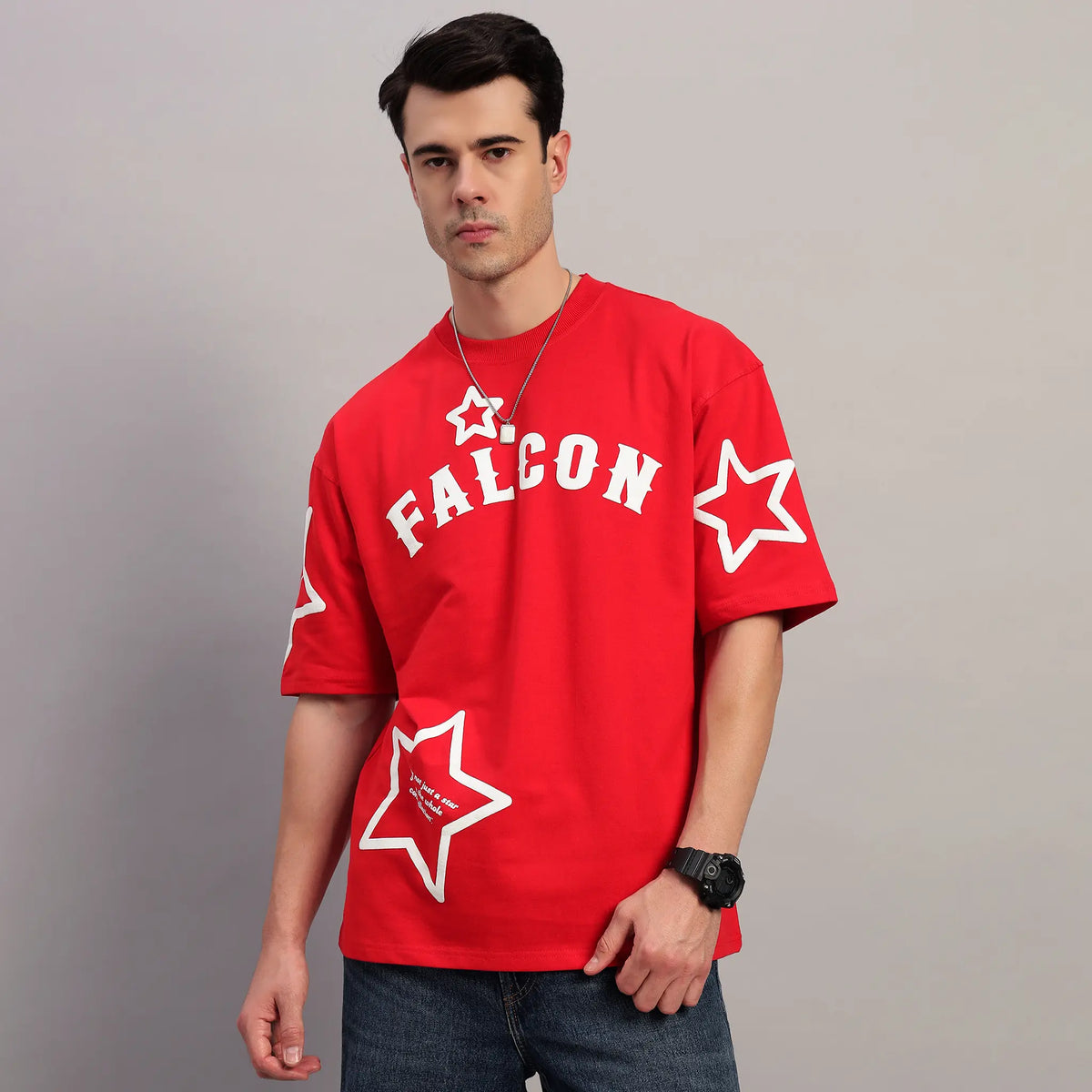 RED COSMIC RADIANCE T-SHIRT – Falcon Clothing