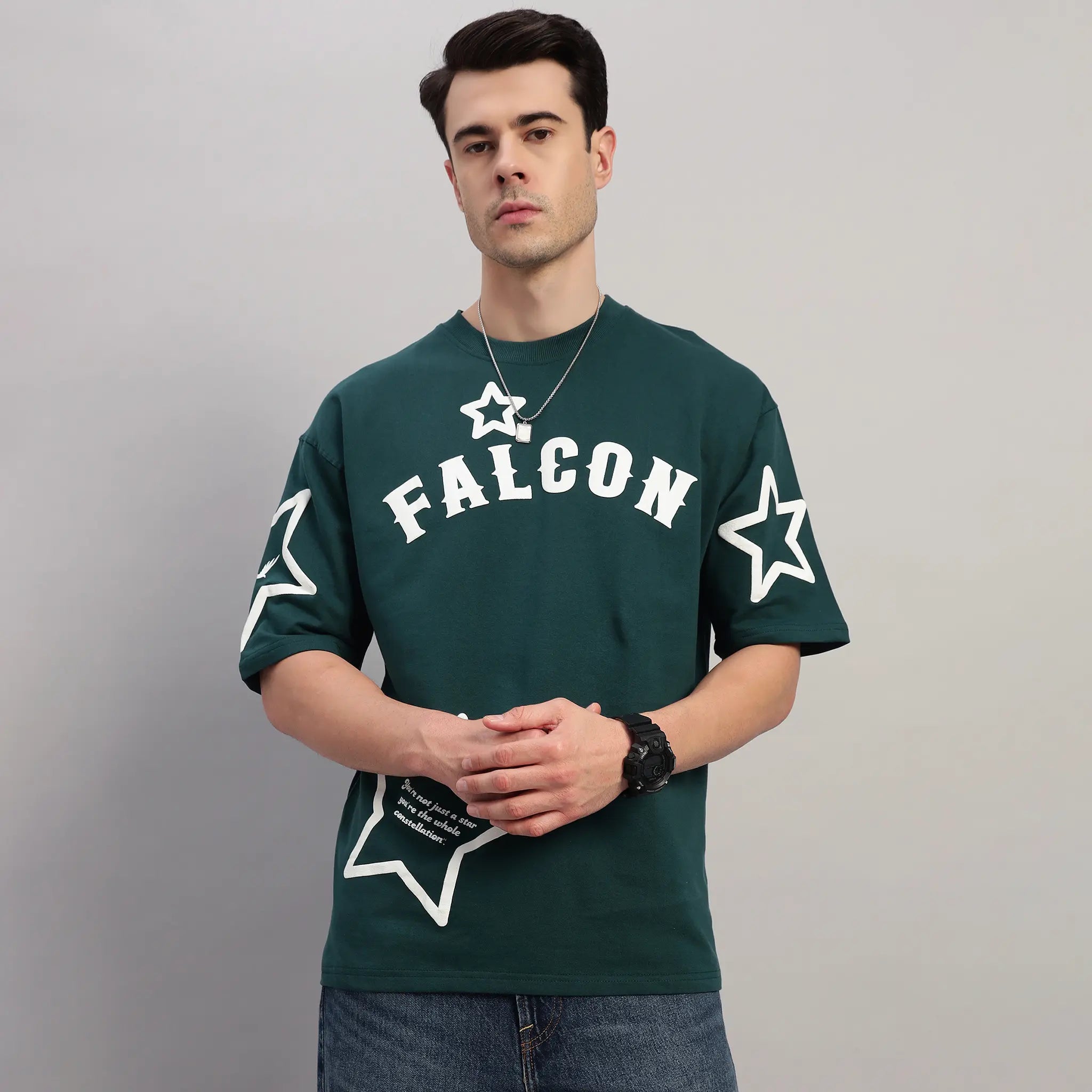 DARK GREEN STELLAR CONSTELLATION T-SHIRT