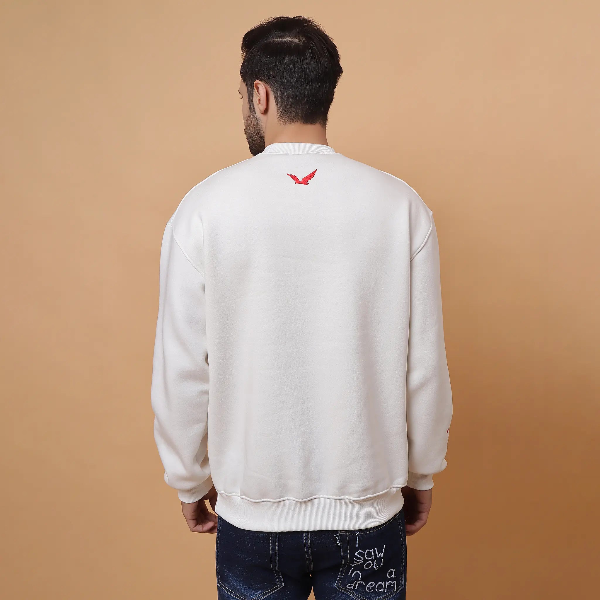 White Inferno Sweatshirt Ignite Power and Freedom