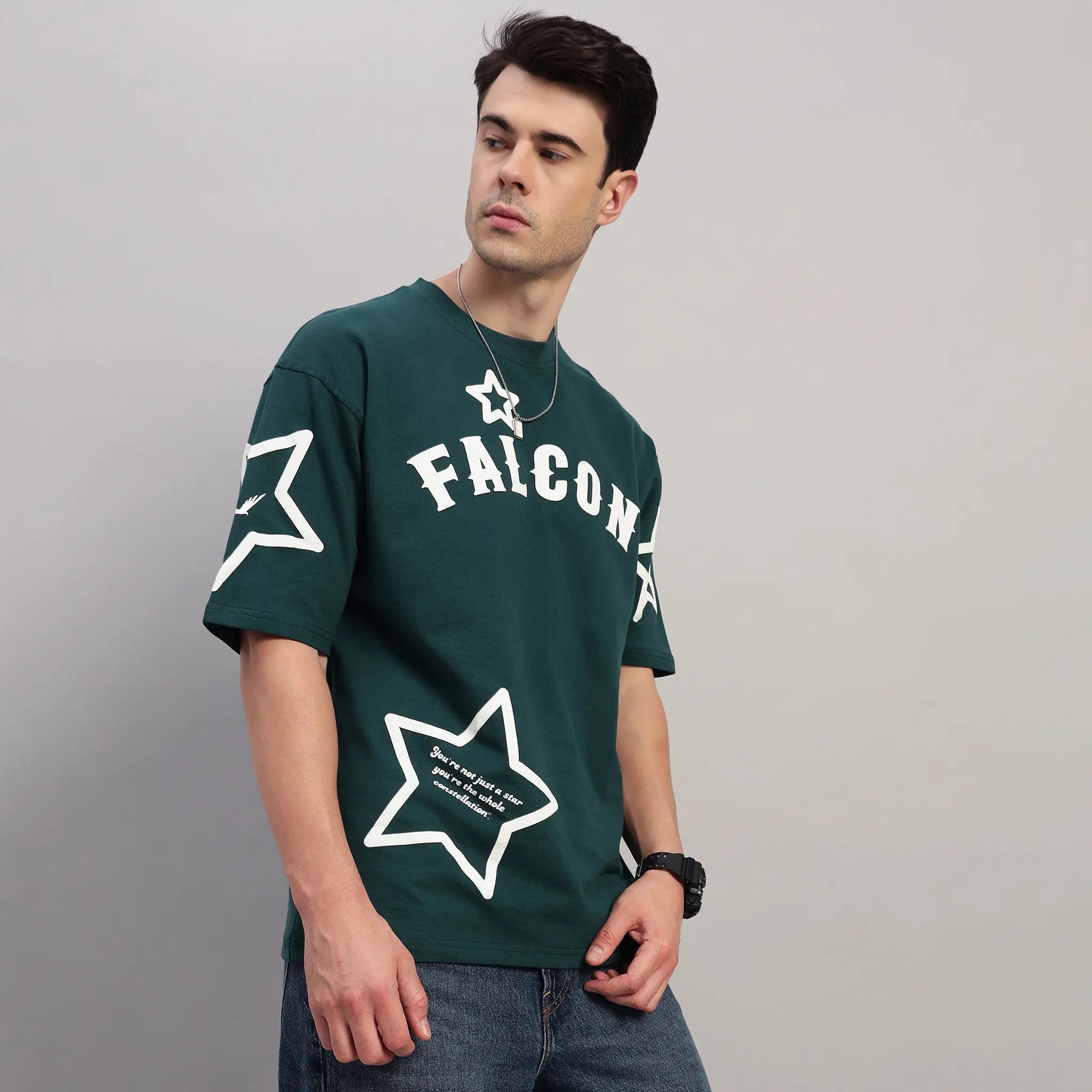DARK GREEN STELLAR CONSTELLATION T-SHIRT
