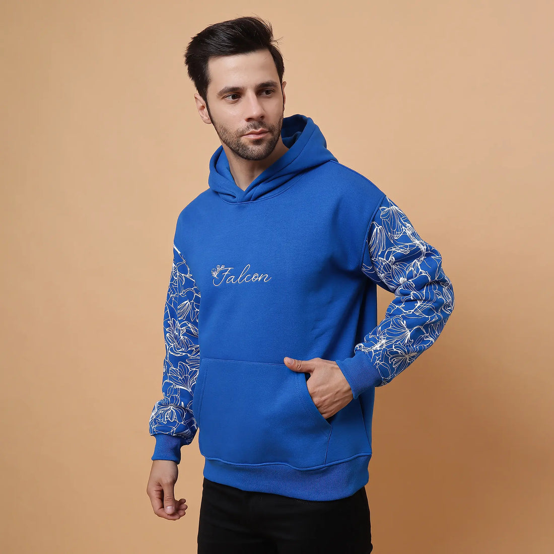 Blue Botanical Breeze Hoodie