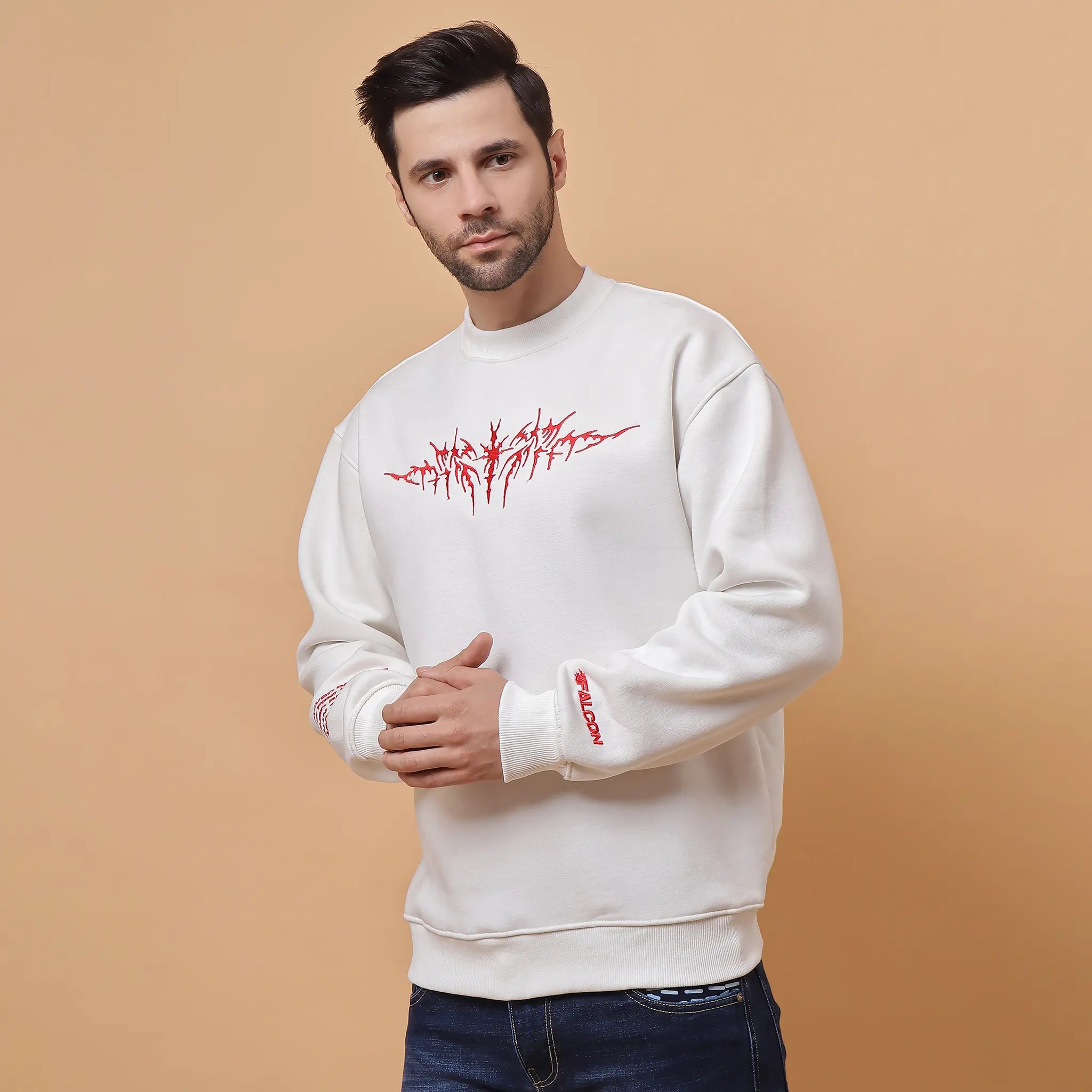 White Inferno Sweatshirt Ignite Power and Freedom