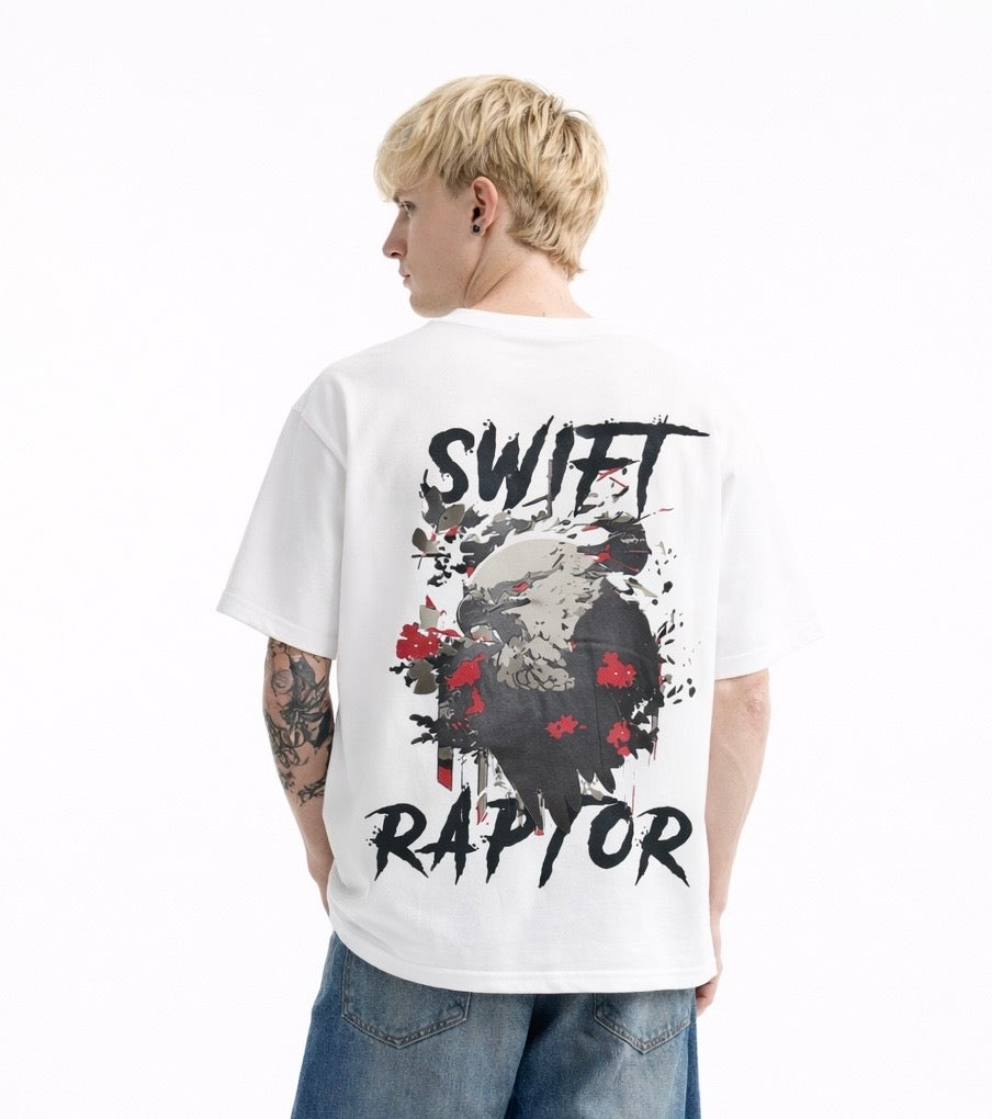 White Swift Raptor Oversized T-shirt