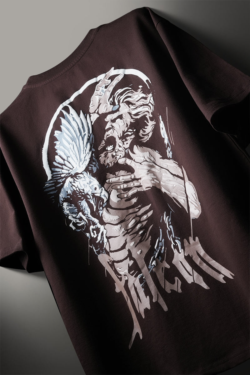 Brown Greece Falcon Oversized T-shirt – Falcon Clothing